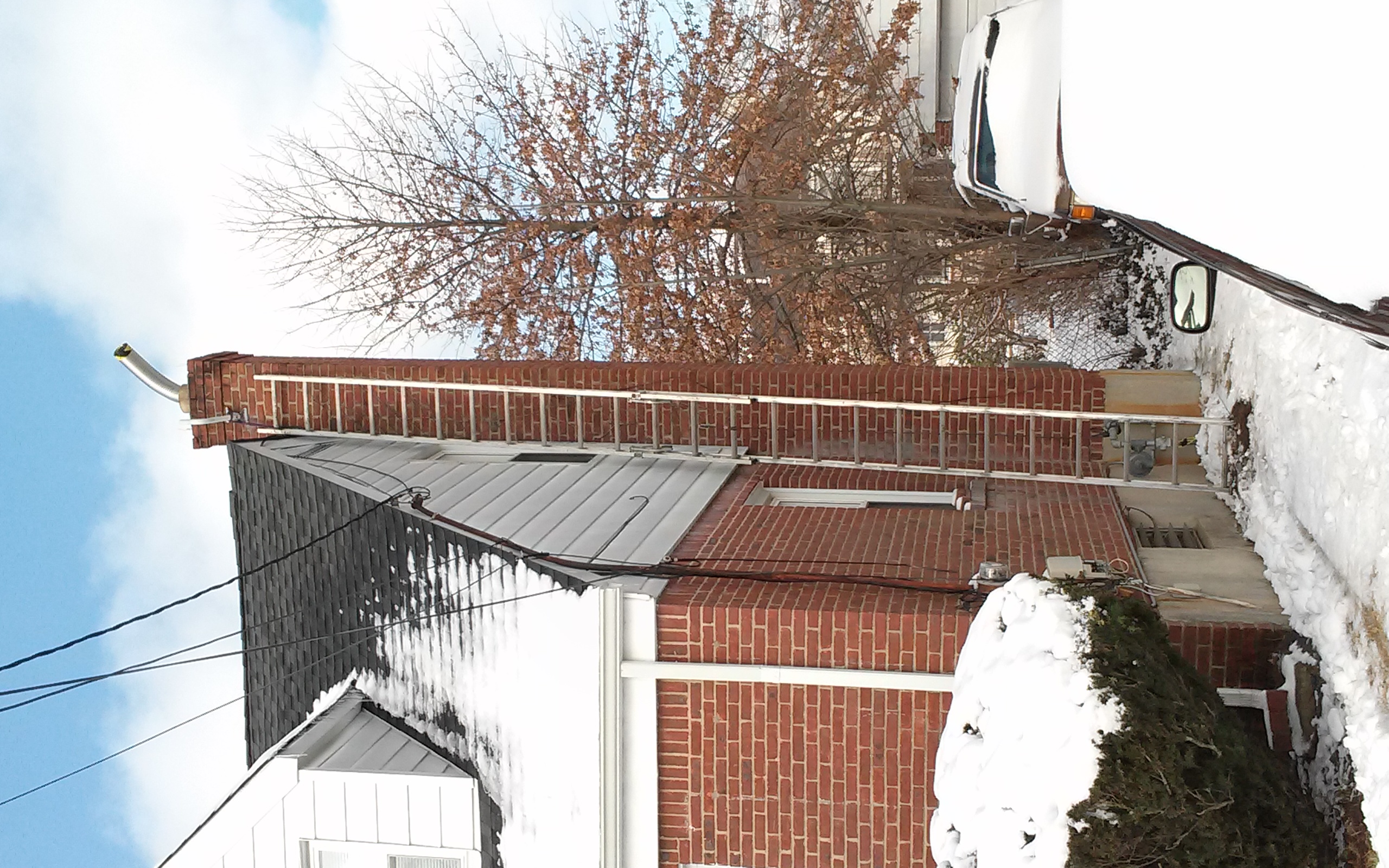 Stainless steel chimney liner installation in Levittown, NY